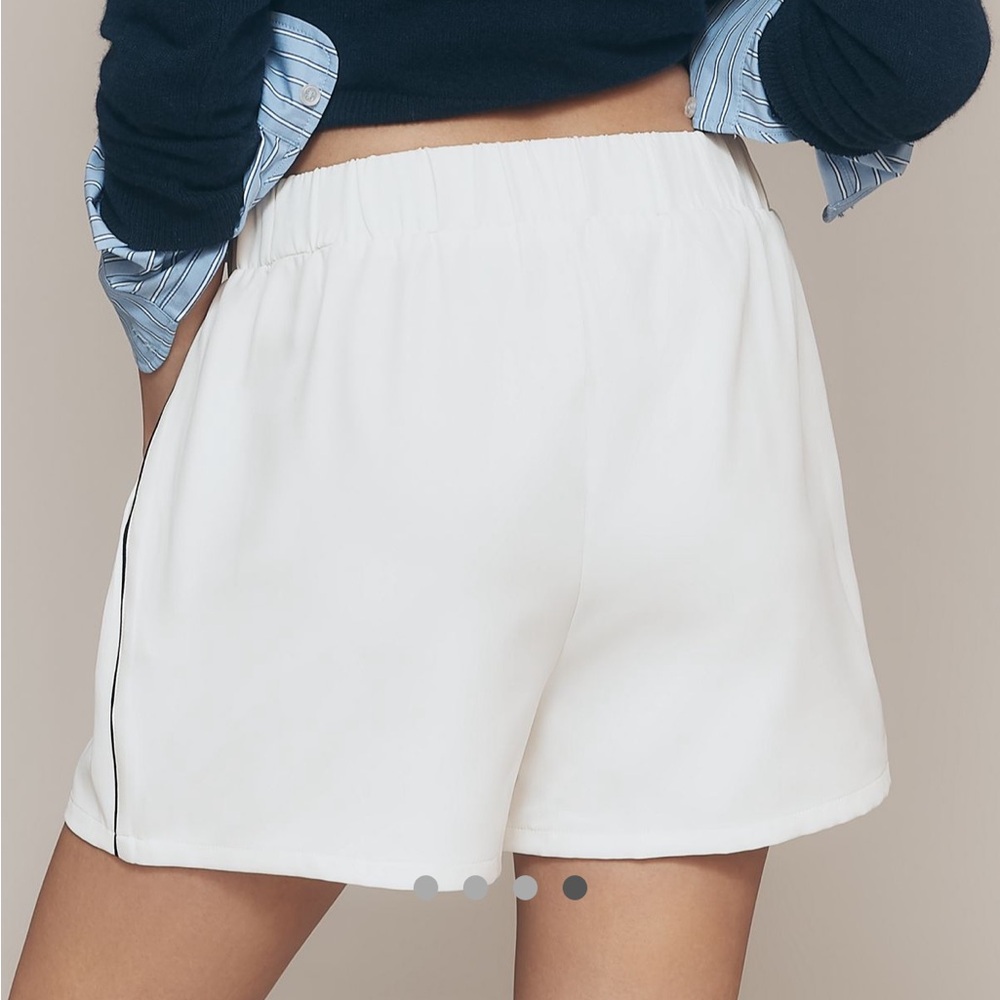 NWT Anthropologie Bishop + Young Ford Drawstring Track Shorts Ivory Size Small - Picture 9 of 14